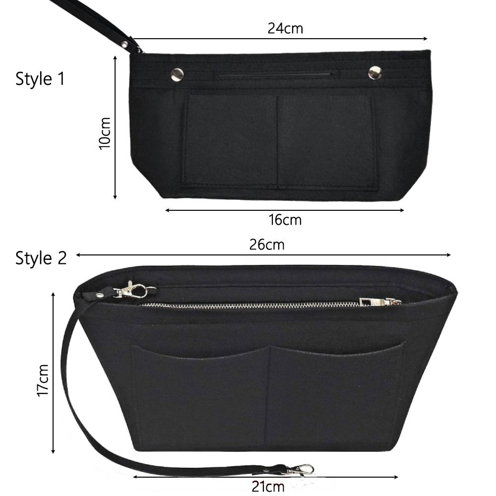 New Soft Felt Insert Bag Multipocket Large Capacity Women Useful Bag Handbag Rectangular Foldable Cosmetic Bags Beach Holiday