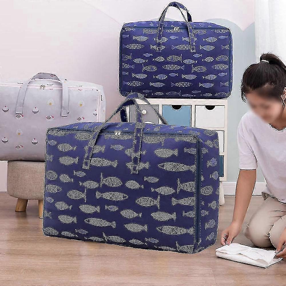 Storage Tote With Zippers & Carrying Handles, Heavy-duty  Moving Bags - GXCC