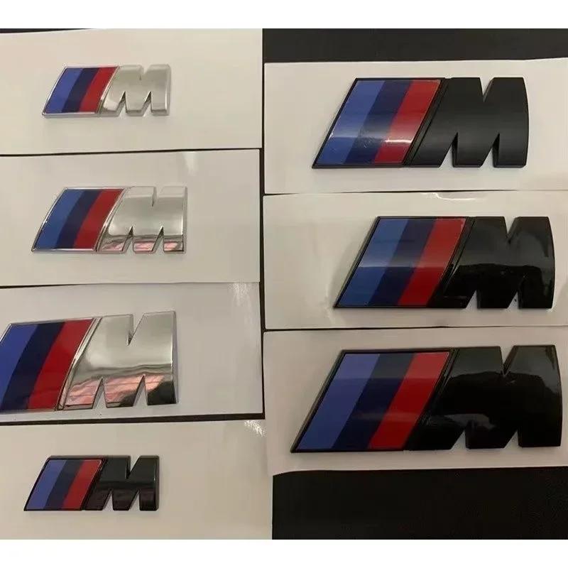 HINB3 3D ABS M Logo Car Body Side Badge Body Rear Trunk Decor Sticker Car Modification Accessorie For All BMW M Power X1 X3 X5 X7 E71