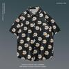 Japanese Hong Kong-Style Floral Hawaiian Shirt - Unisex Summer Short-Sleeve Retro Beachwear