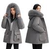 Autumn and winter new fleece thickened pie overcoming jacket short fashion big fur collar warm women's down padded jacket
