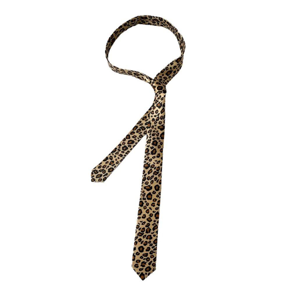 Long Polka Dot Tie Wave Point Shirt Tie Decoration Leopard Print Necktie JK Uniform Decoration