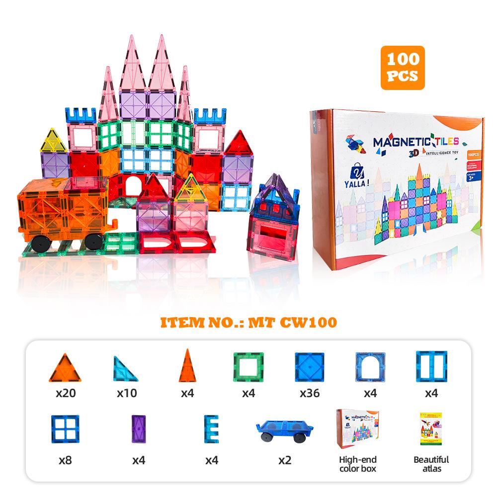 Stained Glass Magnetic Sheet Building Blocks for Early Education and DIY Construction