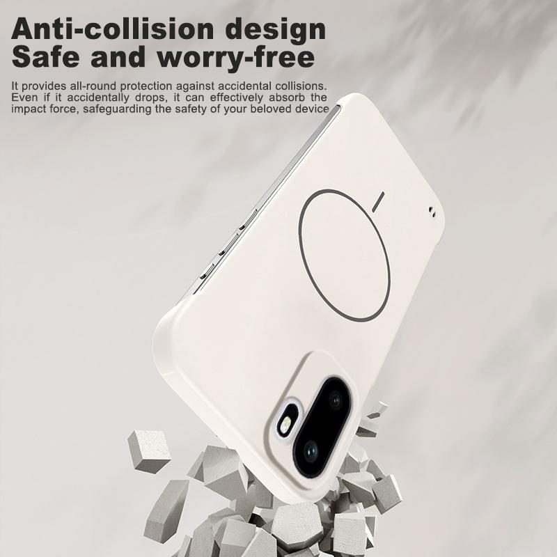 For Magsafe Frameless Phone Case For Oneplus ACE6 6T 15R Matte Thin Magnetic Hard PC Wireless Charging Cover For 1+ ACE6 T 15R