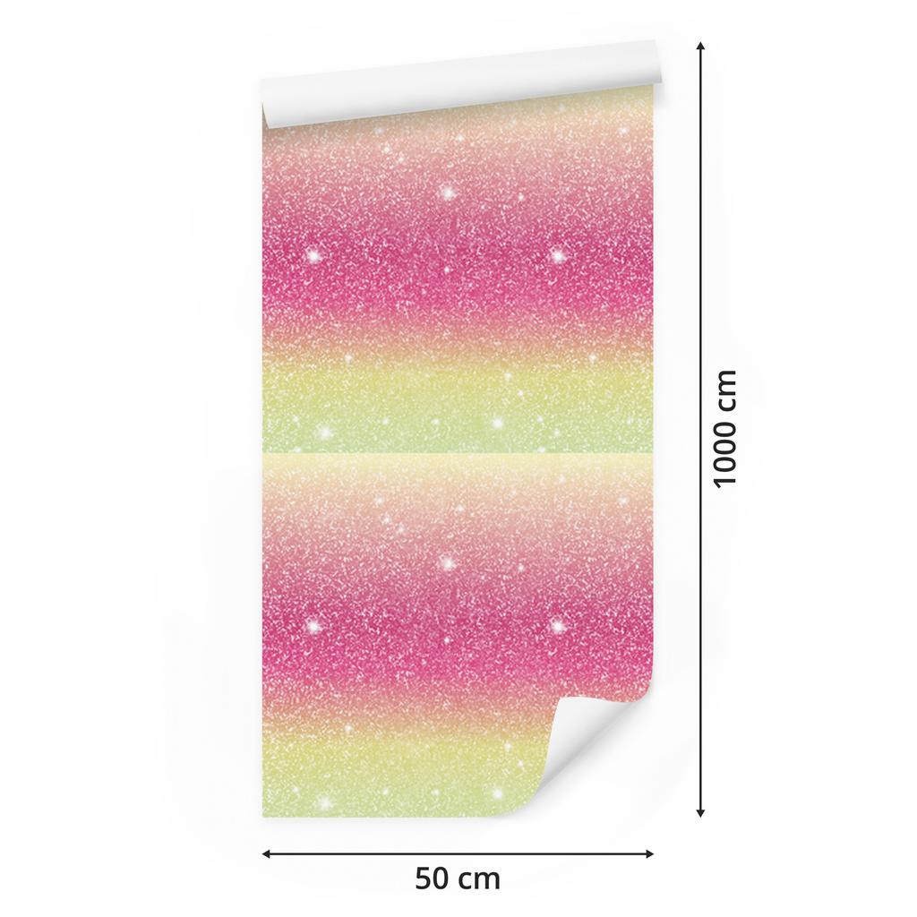 Cream and powder pink glitter wallpaper for living room and bedroom 50x1000