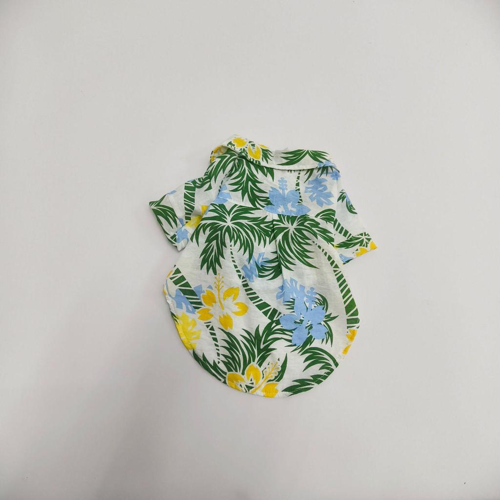 Summer Beach Style Dog Shirt - Anti-Shedding Two-Legged Apparel for Small Dogs