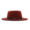Herbst und Winter neue Britische Herren Zylinderhut flache Kappe flacher Schirm Wollhut Europäischer und Amerikanischer Stil Mode Jazzhut Damenhut
