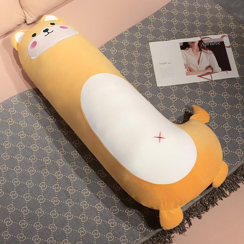 100/120cm Lovely Penguin Dog Zebra Pig Kawaii Long Pillow Stuffed Soft Animal Dolls Sleeping Toys
