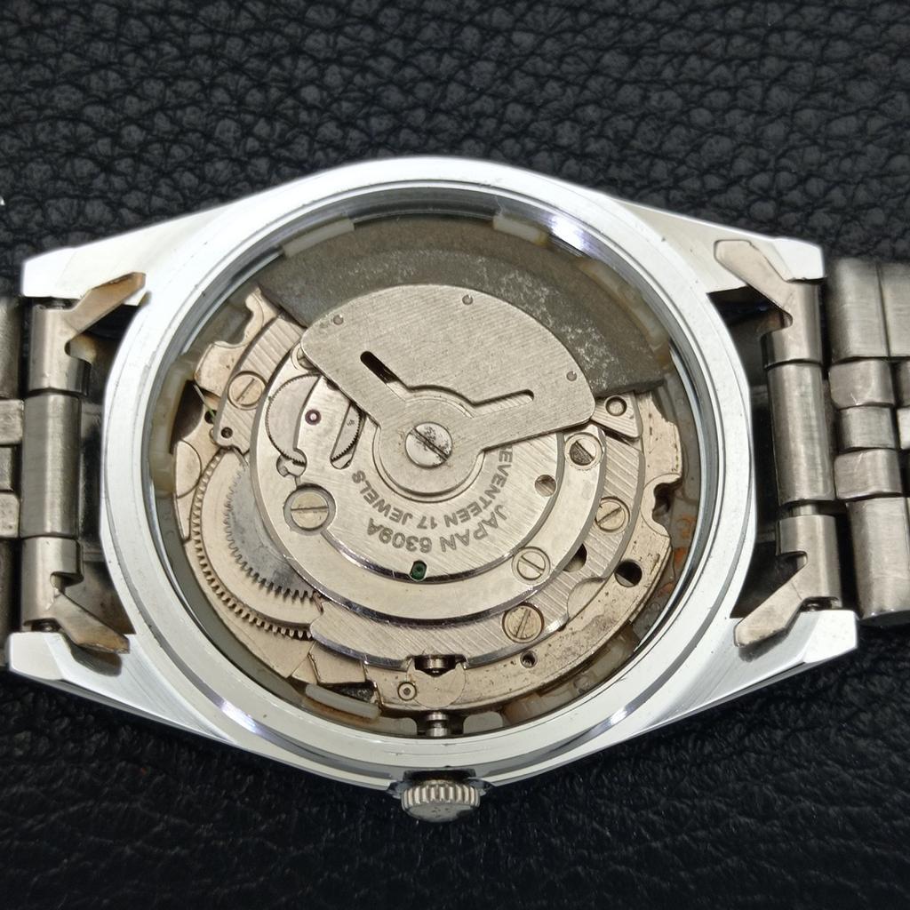 REFURBISHED SEIKO 5 AUTOMATIC MENS WATCH JAPAN MADE BLACK DIAL CUSTOM A440036-2 QV90-a440036