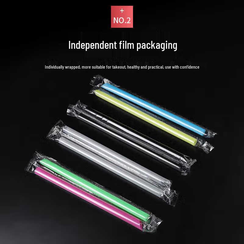 Individually Wrapped Disposable Thick Degradable Bubble Tea Straws