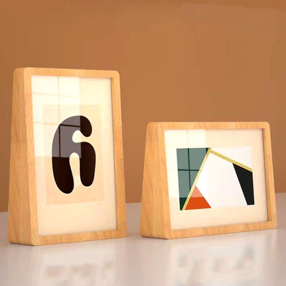 Wooden Picture Frame Creative Photo Albums Desktop Decoration Photo Frame Stand  Living Room