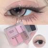5-Farben Punk Smokey Lidschatten Palette Silbrig Schwarz Matt Schimmer Nude Rosa Lidschatten Langanhaltend Halloween Augen Make-up Kosmetik