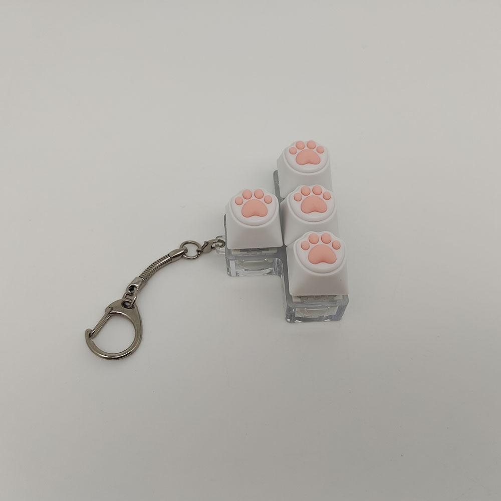 Novel Fingertip Slow Pressure Pressing Toykey Silicone Soft Cat Paws Keychain Key Ring Pendant Mobile Phone Pendant Accessorie