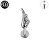 Titanium G23 Fashion Medical Grade Internal Thread Cat Earring