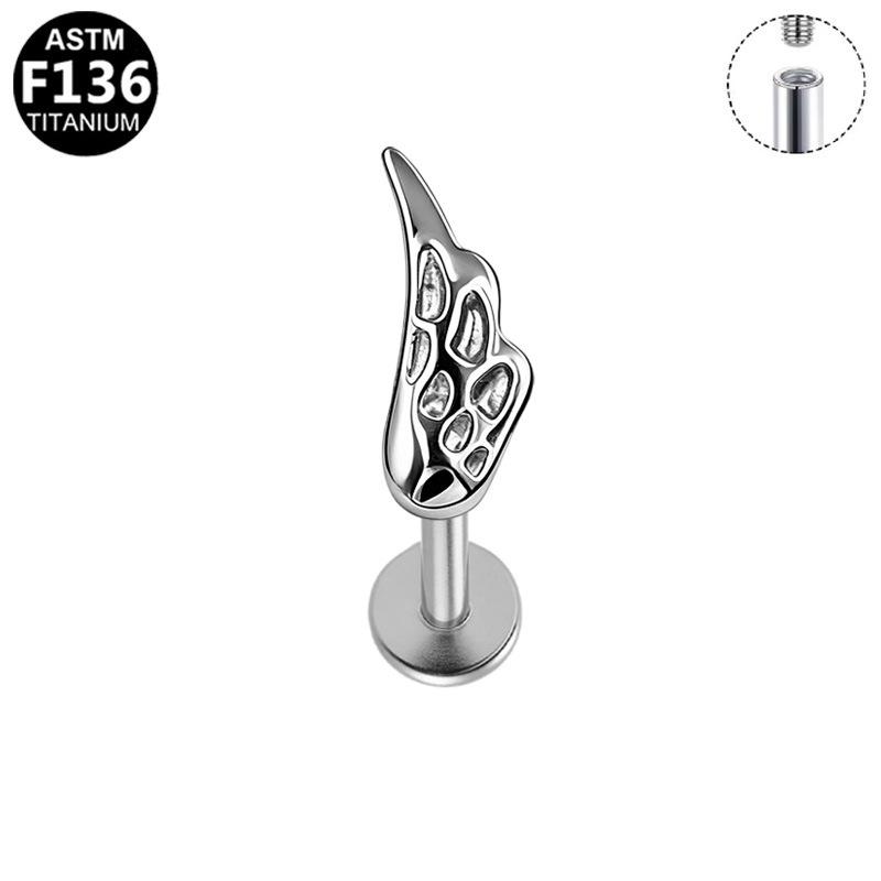 Titanium G23 Fashion Medical Grade Internal Thread Cat Earring