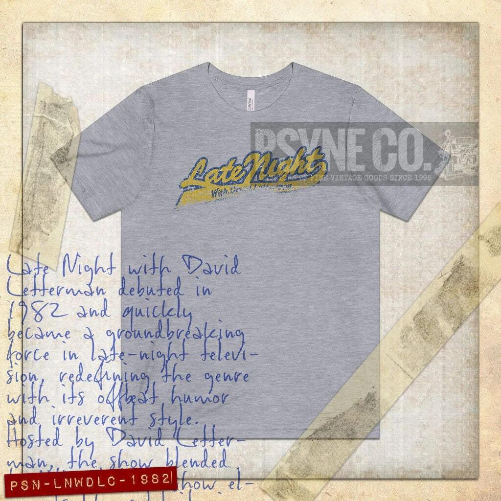 Late Night with David Letterman 1982 Vintage Men s T shirt XL