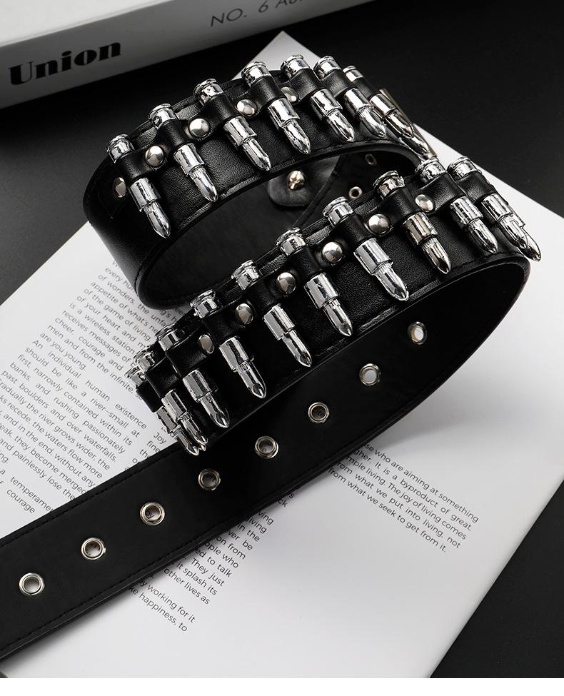 NS Punk Y2K Nietenkugel Ledergürtel für Herren & Damen - Stilvolles, Vielseitiges Amerikanisches Denim-Accessoire