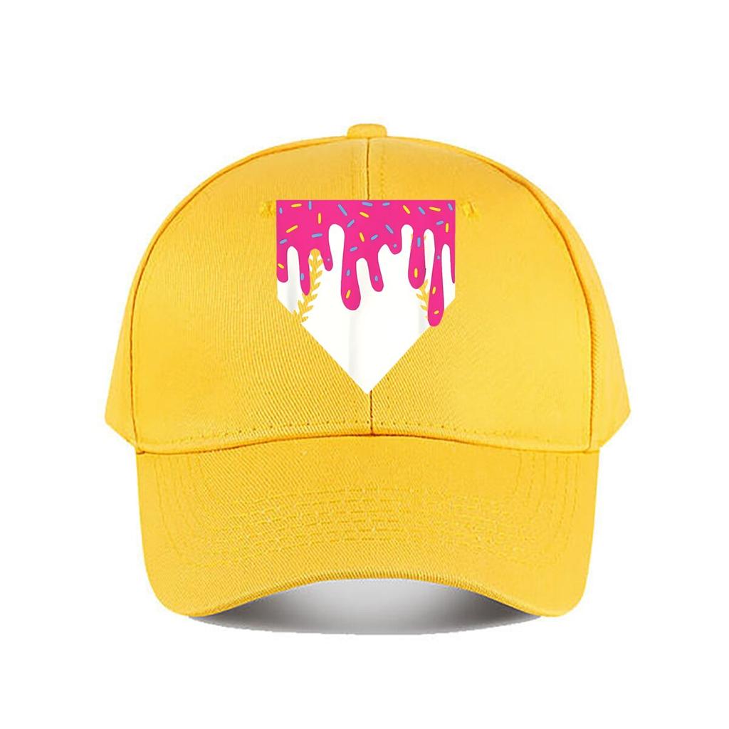 Black s Baseball Diamond Drip Sprinkle Graphic Baseball Cap Fashion Unisex Sunhat Womens Outdoor Sports Snapback Cap