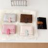 Cute Short Leather Purse PU Leather Three Fold Wallet Versatile Cat Printed Wallet  Girls