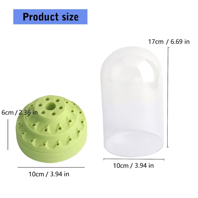 Plastic Rotating Tool Box Rotary Bur Holder for Tool Organization and Easy Cleaning Screwdriver Rotating Storage Box