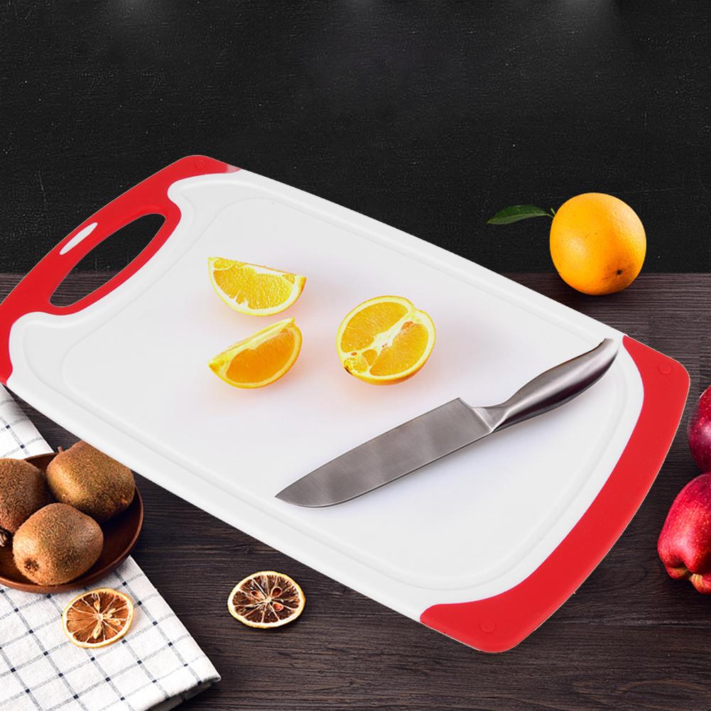 3 szt. Trwałe, antypoślizgowe deski do krojenia owoców i warzyw do użytku domowego kuchennego(Czerwony )