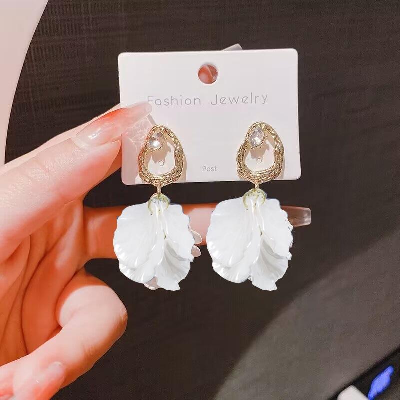 925 Silver Needle Geometric Pearl Earrings For Women Fashion Earrings Flowing Tassel Earrings Elegant Jewelry