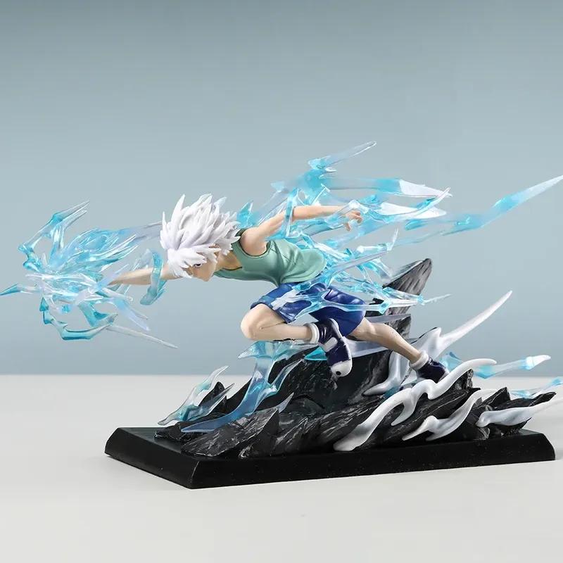 18cm Killua Zoldyck Gk Statue Hunter X Hunter Anime Figure Collectable Model Pvc Desktop Ornament Present For Anime Fans