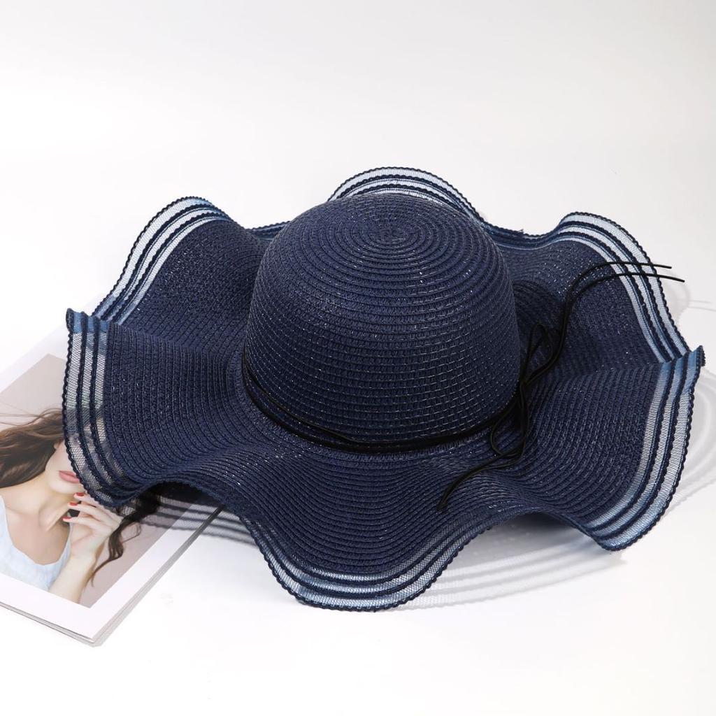 New Creative Wave Edge Ladies Sunscreen Beach Hat Straw Outdoor Sun Hat Fairy Straw Hat