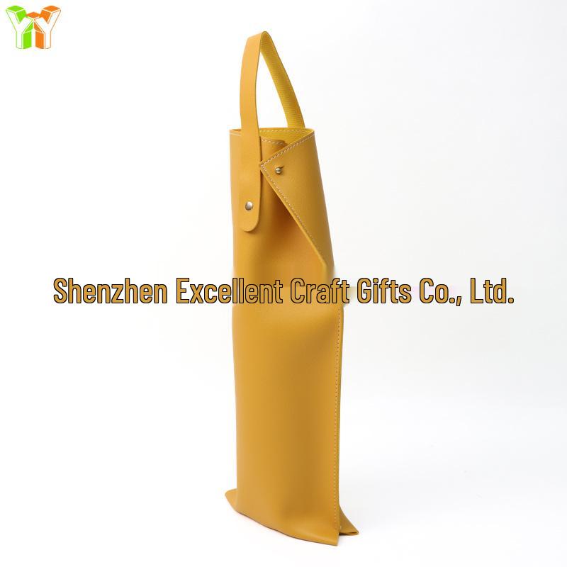 Leather Gift Box for 750ml Red Wine Bottle - Single Bottle Sleeve