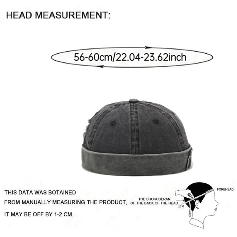 2026 New Landlord Hat Washed Patch Cloth Broken Hole Guapi Hat Daily Commuting Decoration Hat Hip Hop Hat Unisex Borderless Hat