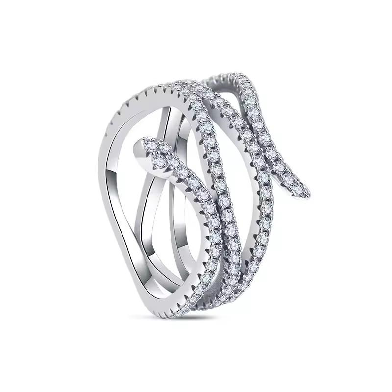 New 925 Silver Shiny Classic Square Crown Heart-shaped Ring Exquisite Luxury Charm Jewelry Holiday Surprise Gifts