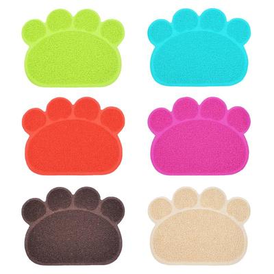 Pet Meal Mat Non-Slip Footprints Cat Litter Mat Cat Mats Cats Mats Pvc Cat Toilet Mats Pet Supplies