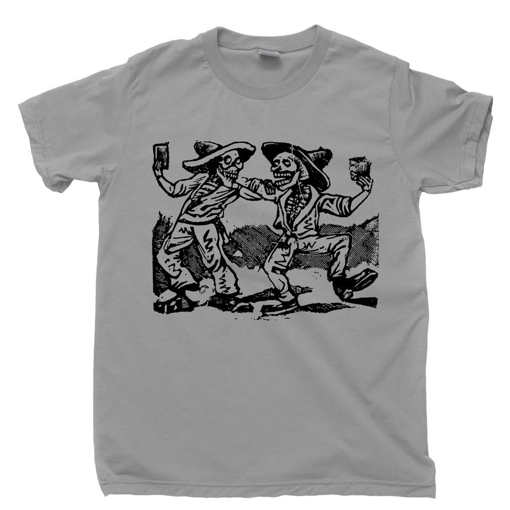 

Jose Guadalupe Posada T Shirt Mexican Revolution Artist Day Of Dead Alcohol Tee L