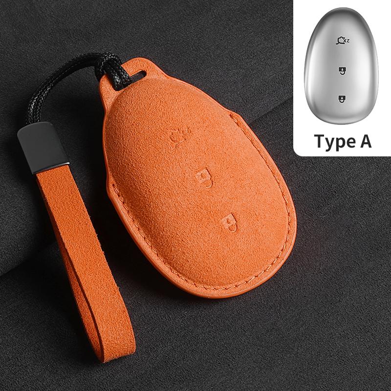 Suede Car Key Case Cover For Changan Qiyuan A07 A05 Q07 Q05 Car Key Protective Shell Accessories
