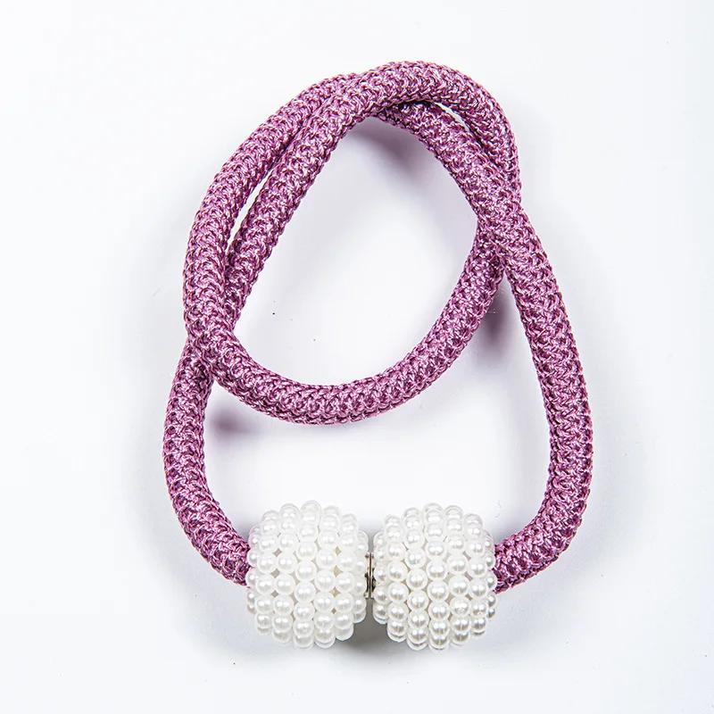 Pearl Magnetic Curtain Clips, Curtain Fixer, Adjustable Locking Ties, Magnetic No Punch, Curtain Decorative Accessories