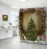 Merry Christmas /Santa Claus/Shower Curtains Holiday Farmhouse Home Fabric Bath Curtain Bathroom Decor/cow Print Blanket