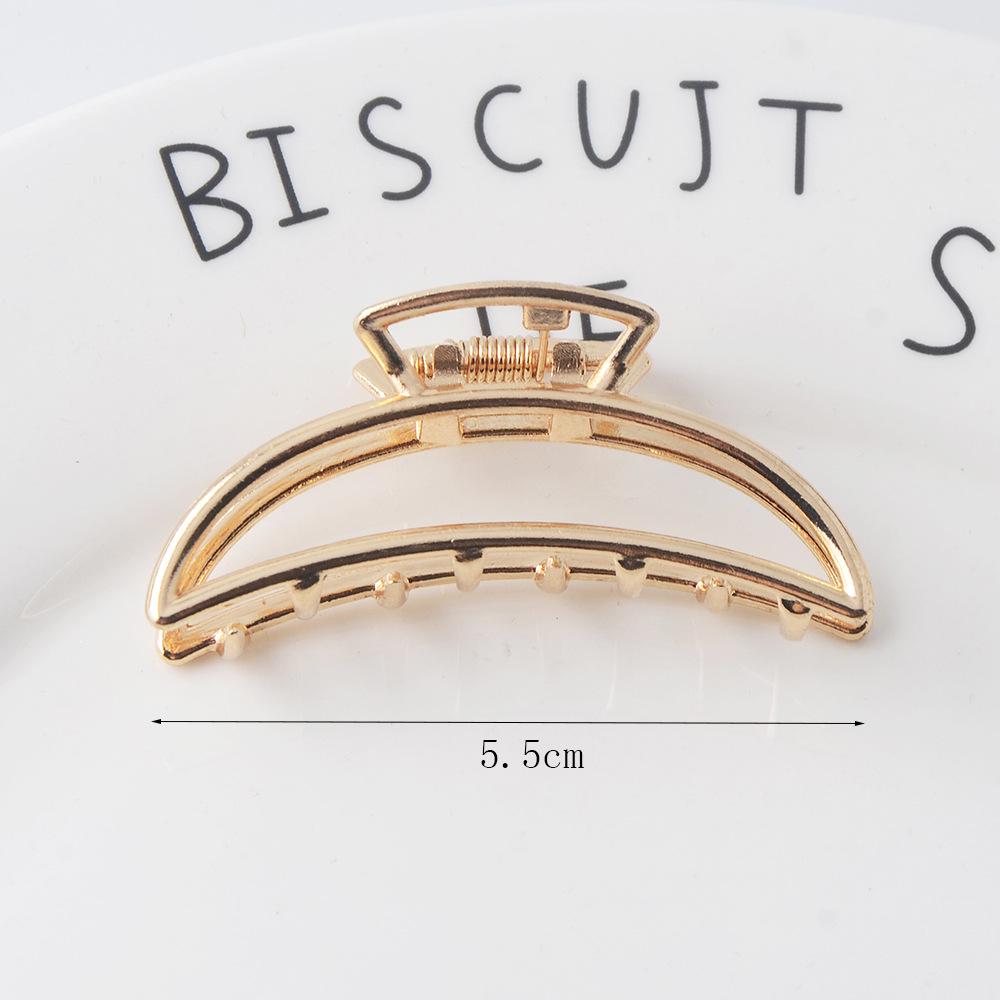 INS Minimalist Metal Claw Hairpin: Small & Medium Retro Hair Clip for European & American Styles, Korean Headwear