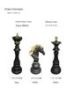 Black and White Chess Piece Resin Figurine for Creative Home Decor