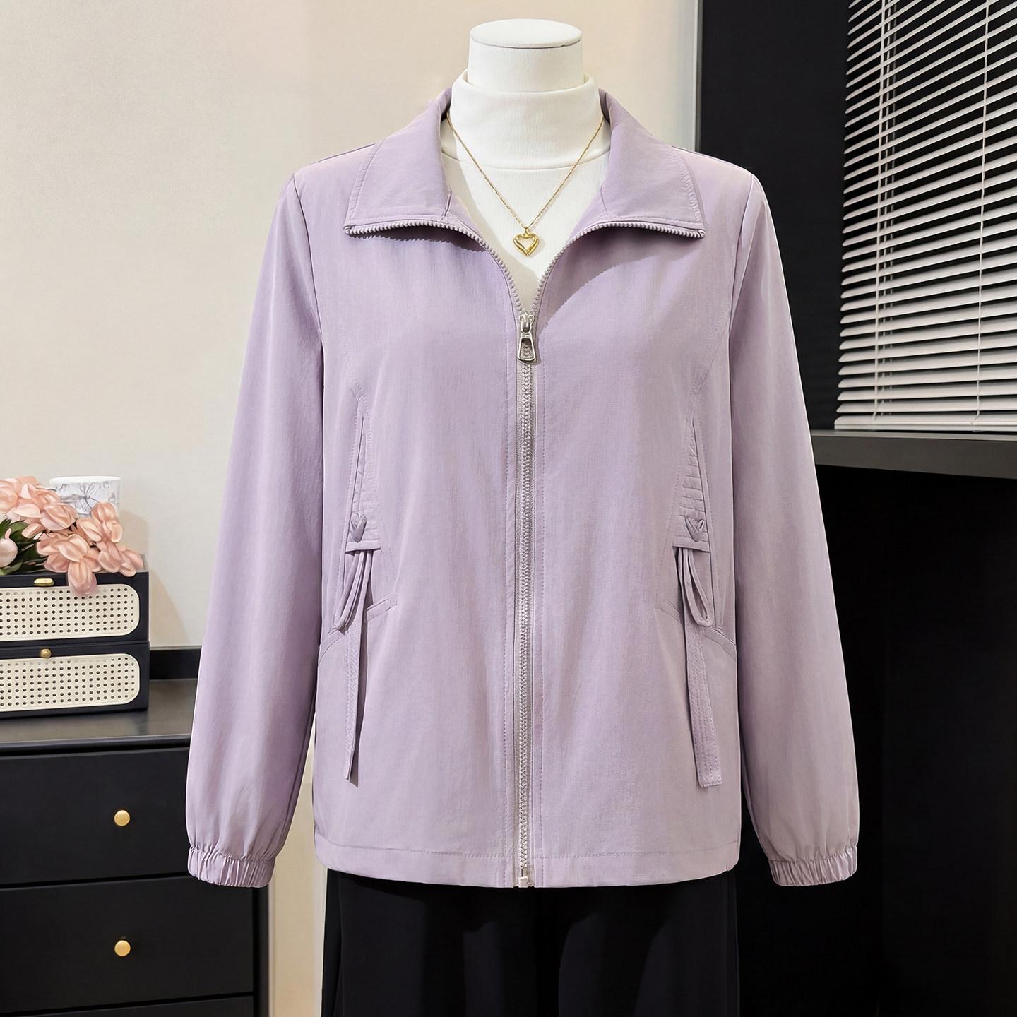 

Chic Spring/Autumn Jacket for Middle-Aged and Elderly Women – Fashionable Age-Defying Design 2026. 5XL for 150-165 lbs фиолетовый