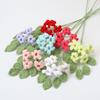 Daphne Odera Crochet Flower Bouquet Creative Handwoven Flower Cute Artificial Flowers Wedding Home Decor Gift