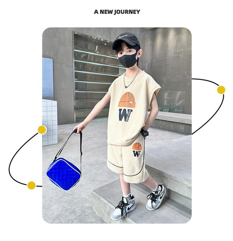 Boys' 2025 Summer Two-Piece Outfit: Cool, Lightweight, Short Sleeves for Kids