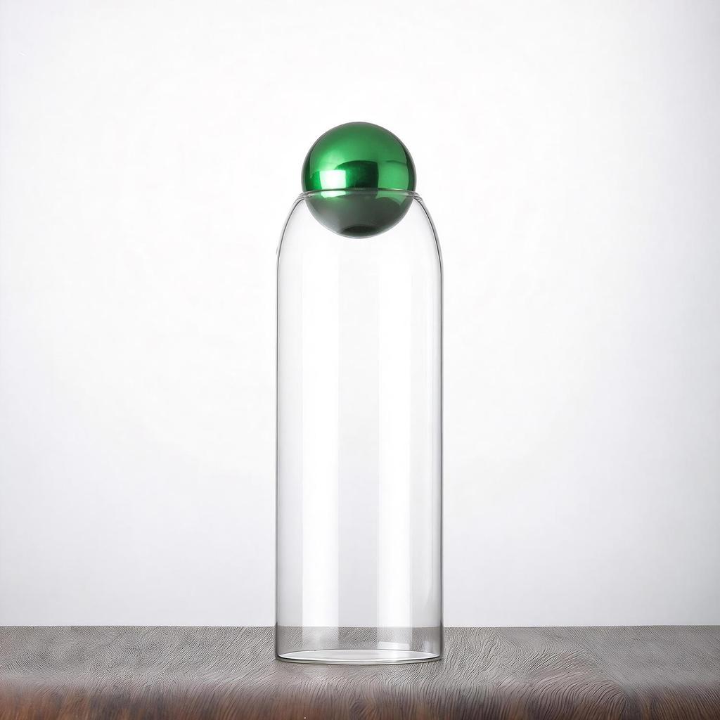 Modern Glass Coffee Bean and Tea Storage Jar with Cork Stopper