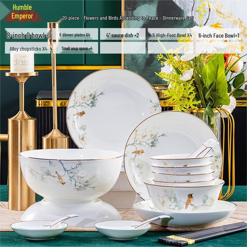 Qianxing Ceramic 20-Piece Dinnerware Set