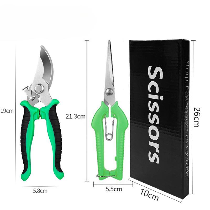 

Набор садовых секаторов Профессиональные острые секаторы обводного типа Кусторезы Секаторы Ручные кусачки Для сада Ножницы-клюв 1 set зелёный