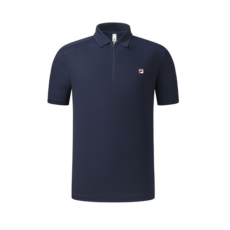 FILA Tennis Cool Moisture Wicking Antibacterial Simple Polo Shirt Men tops A11M633141FDB M