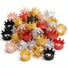 20pcs 1cm Mini Alloy Crown Charms Loose Beads Pendants Dollhouse Metal Crown Miniature Jewelry Making Necklace DIY Crafts