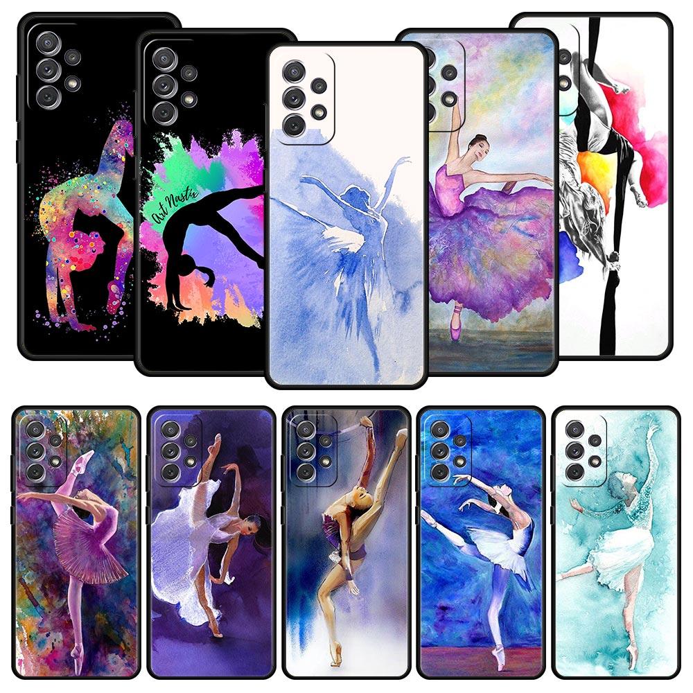 Gymnastics Water Color Case for Samsung A51 A71 A21S A12 A11 A15 A25 A31 A41 A23 A33 A53 A73 A03S A05S A13 5G A35 A55 Cover