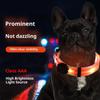 LED Leuchthalsband USB-Aufladung Haustierhalsband mit Licht PVC Geflochtenes Gurtband Hundeleine Leuchtendes Hundehalsband