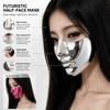 Durable Lightweight Shell Half Face Mask Glossy Sculpted Fit Masquerade Mask Smooth Edges Cosplay Face Mask