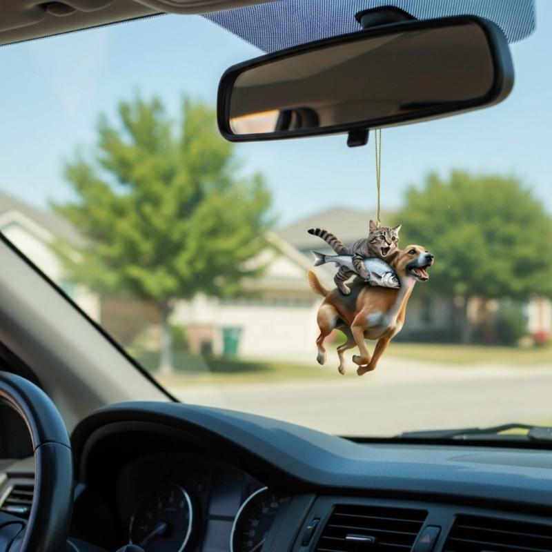 Adorável Gato Hanger de Carro Ornamento Pingente de Mochila Decoração Design Robusto em Acrílico Configurações Sem Complicações Para Múltiplos Usos